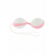 AMOR GYM BALLS DUO WHITE/PINK - Rosa Vita Knipkulor - Storsäljare