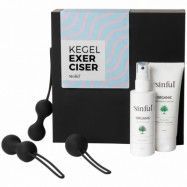 Sinful Kegel Exerciser Set med A-Z Guide  - Svart