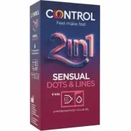 Control 2 in 1 Kondom + Glidmedel 6-pack