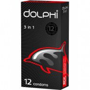 Dolphi 3 in 1: Kondomer, 12-pack