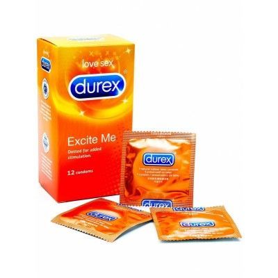 Durex Excite Me: Kondomer, 12-pack