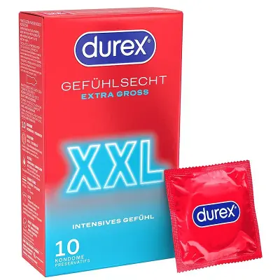 Durex Gefühlsecht Extra Gross XXL 10-pack