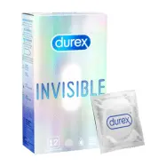 Durex Invisible: Extra Thin, Extra Lubricated, Kondomer, 12-pack
