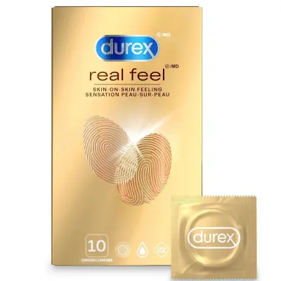 Durex real feel 10-pack Tunna&Latexfria Kondomer