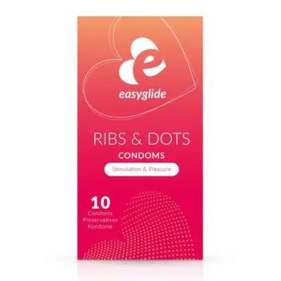 Easyglide Ribs and Dots Condoms 10-pack