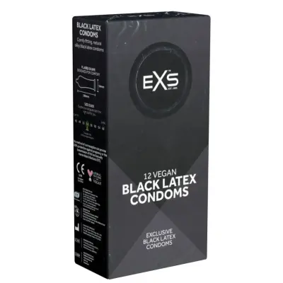 EXS Black Latex Comfy Fit 12-pack