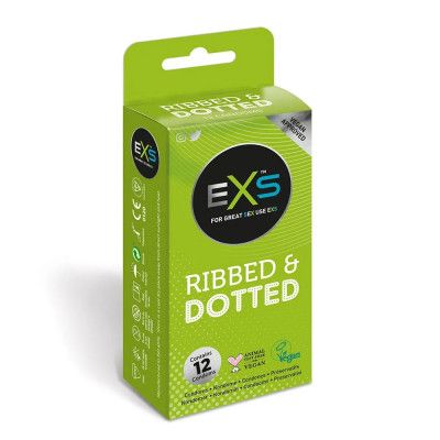 EXS Comfy Fit Ribbed& Dotted 12-pack