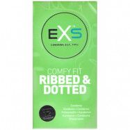 EXS Ribbed & Dotted 12-pack - Kondomer