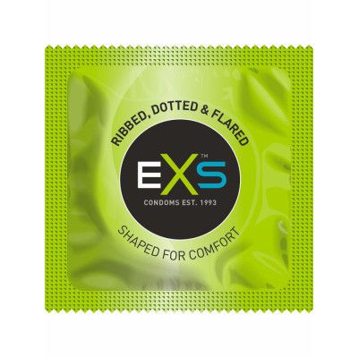 EXS Ribbed&Dotted: Kondomer, 100-pack
