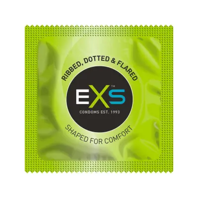 EXS Ribbed&Dotted: Kondomer, 100-pack