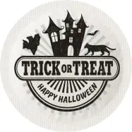 Happy Condoms Halloween Trick or Treat BW