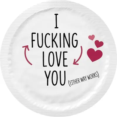 Happy Condoms I Fucking Love.. White 1 st