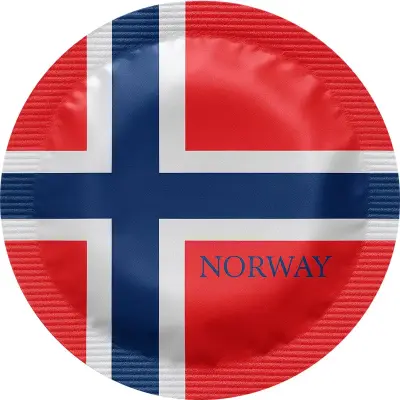 Happy Condoms Norska Norska Flaggan 1 st