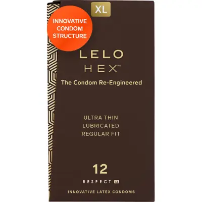LELO: HEX Respect XL, Kondomer, 12-pack