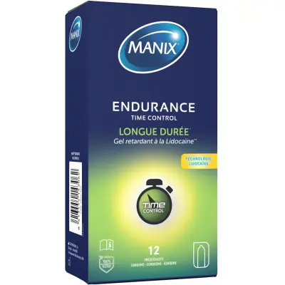 Manix: Eudurance Time Control Kondomer, 12-pack