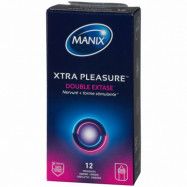 Manix Xtra Pleasure Double Extase Kondomer 12 st - Klar