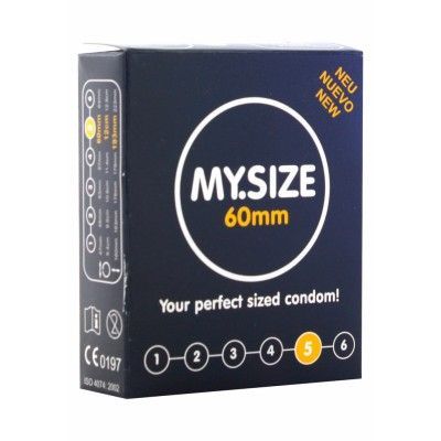 MY.SIZE 60 CONDOMS 3 PCS - 3st Extra stora kondomer