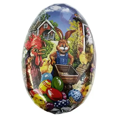 Påskägg med bild utan innehåll 23 cm