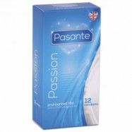 Pasante Passion Ribbed Kondomer 12-pack - Klar