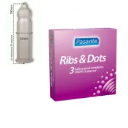 Pasante Ribs &amp; Dots condoms 3st