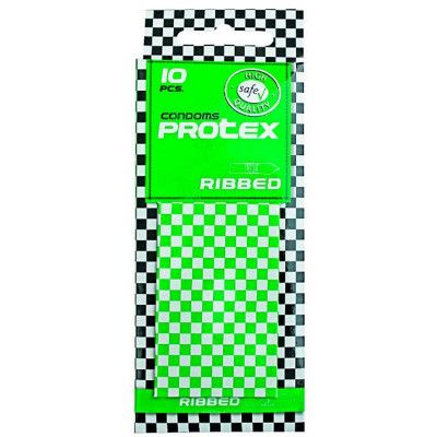 Protex Ribbed Kondomer Kondomer 10-pack