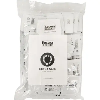 Secura: Extra Safe, Kondomer, 100-pack