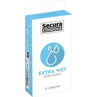 Secura: Extra Wet, Kondomer, 12-pack