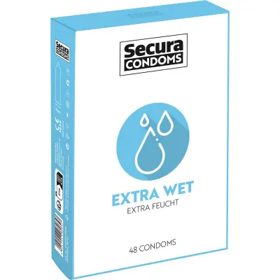 Secura: Extra Wet, Kondomer, 48-pack
