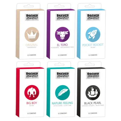 Secura: Kondomer, 6 x 12-pack