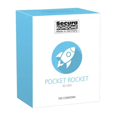 Secura: Pocket Rocket 49 mm, Kondomer, 100-pack