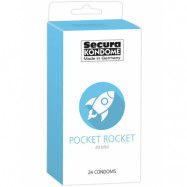 Secura: Pocket Rocket 49 mm, Kondomer, 24-pack