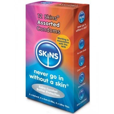 Skins Assorted: Kondomer, 12-pack