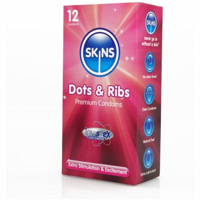 Skins - Condoms Dots And Ribs - 8-pack