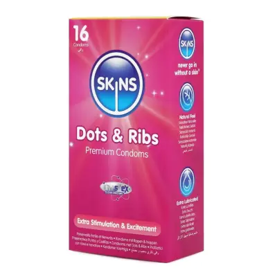 Skins Dots& Ribs Condoms 16-pack