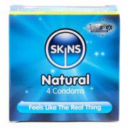 Skins Natural Normala Kondomer 4 st - Klar