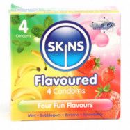 Skins Flavoured Condoms 4 pcs - Klar