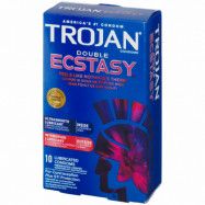 Trojan Double Ecstasy kondomer 10 st     - Klar