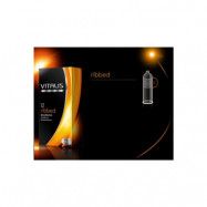 Vitalis Ribbed Condoms - 12pack