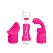 Bodywand: Rechargable Mini Massager with 2 Attachments, rosa