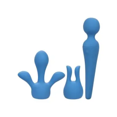 CALEXOTICS - COUTURE KIT VIBRATOR WAND 10 VIBRATIONS BLUE
