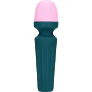Loveline: Mini Wand Vibrator, grön/rosa