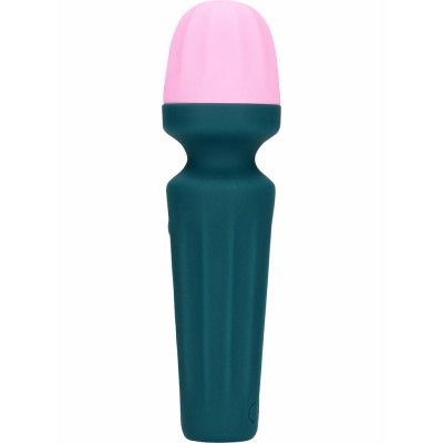 Loveline: Mini Wand Vibrator, grön/rosa