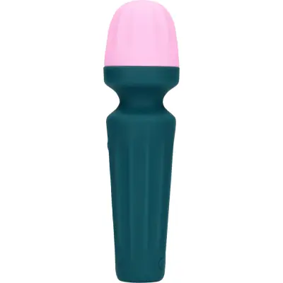Loveline: Mini Wand Vibrator, grön/rosa