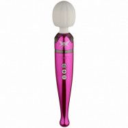 Pixey Deluxe Chrome Kraftfull Uppladdningsbar Massageapparat - Pink