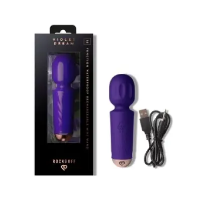 ROCKS-OFF - MINI RECHARGEABLE WAND 16 FUNCTIONS VIOLET DREAM