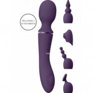 Vive: Nami, Pulse-Wave Wand Vibrator with Clitoral Sleeves, lila