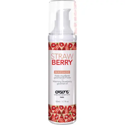 Exsens: Warming Massage Oil, Strawberry, 50 ml