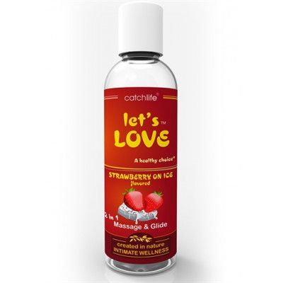 Lets Love Strawberry Massage och glid 100 ml