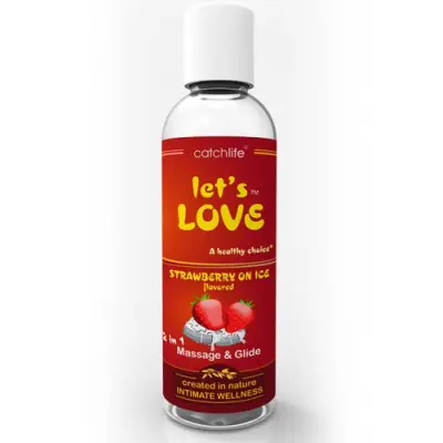 Lets Love Strawberry Massage och glid 100 ml