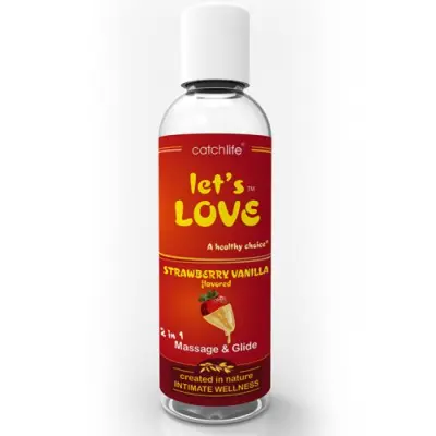 Lets Love Strawberry Vanilla Massage och glid 100 ml
